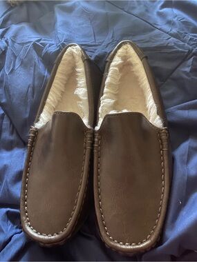 Koolaburra Brown Faux-Fur Lined Slip-On Loafers